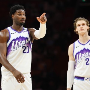 小贾伦·杰克逊22+5维金斯26+5 爵士客场险胜热火